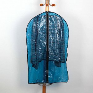 Чехол для одежды Доляна, 60x90 см, полиэтилен, цвет синий