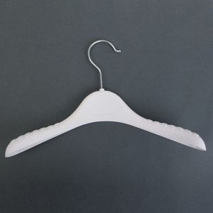 Вешалка-плечики для одежды детская, размер 32-34, широкие антискользящие плечи, цвет белый