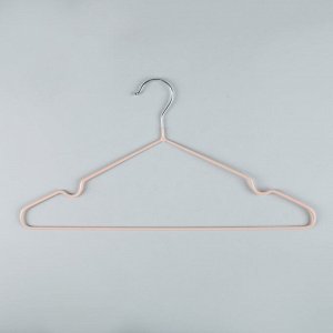 Вешалка-плечики для одежды Доляна, размер 40-44, антискользящее покрытие, цвет европейский коричневый