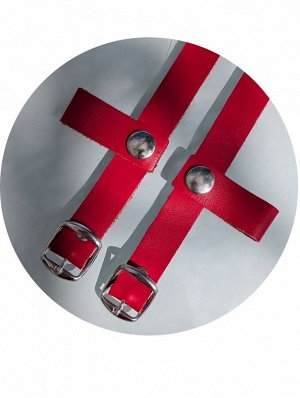 Дополнительные ремешки для абаркас AB. Zapatos correas (100) rojo