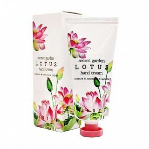 JIGOTT. Крем для рук с экстрактом лотоса, увлажняющий, SECRET GARDEN LOTUS HAND CREAM, 100 мл.