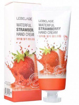 LEBELAGE. Крем для рук увлажняющий с экстрактом клубники, WATERFUL STRAWBERRY HAND CREAM, 100 мл.
