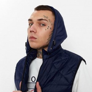 Жилет утепленный мужской, цвет тёмно-синий