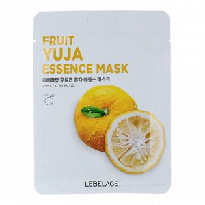 LEBELAGE. Тканевая маска для лица с экстрактом ЮДЗУ, FRUIT YUJIA ESSENCE MASK, 25 мл.
