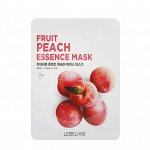 LEBELAGE. Тканевая маска для лица с экстрактом ПЕРСИКА, FRUIT PEACH ESSENCE MASK, 25 мл.