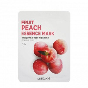 LEBELAGE. Тканевая маска для лица с экстрактом ПЕРСИКА, FRUIT PEACH ESSENCE MASK, 25 мл.