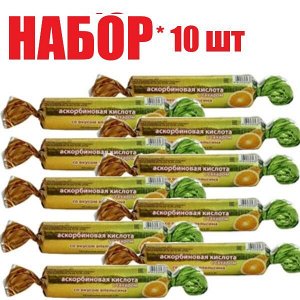 ВнешТорг Фарма Аскорбиновая к-та с сахаром ЭКО апельсин скрутка таб. №10 БАД (отпуск 10шт)	Экотекс ООО
