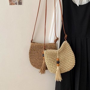 Сумка плетеная, летняя, пляжная