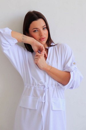 Martichelli Платье на кулиске белое