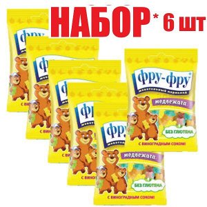 Мармелад Фру-фру жеват. Медвежата 80г (отпуск 6шт)	Кэнди Плюс Свит Факт