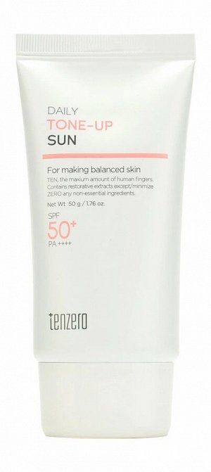 Крем, Солнцезащитный c тонирующим эффектом/DAILY TONE-UP SUN, TENZERO, Ю.Корея, 50 г
