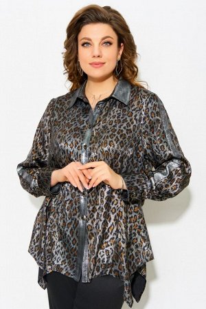 Костюм Костюм FITA 1932 черно-серебристый 
Состав: Блуза: ПЭ-95%; Спандекс-5%; Брюки: Вискоза-30%; ПЭ-70%;
Сезон: Весна
Рост: 170

Нарядный стильный брючный комплект ""Русалия"" состоит из блузки и б