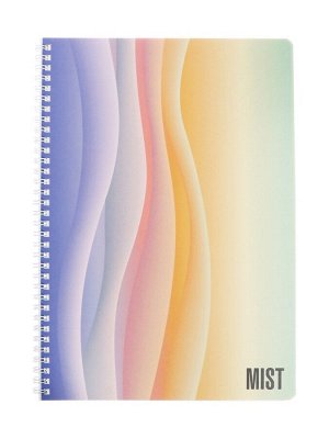 Тетрадь А4, 96 листов в клетку Hatber Mist, на гребне, ламинация Soft-touch, перфорация на отрыв, блок офсет 60-65 г/м?, МИКС 2 вида