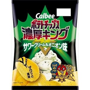 Calbee Rich King Sour Cream & Onion Flavor Chips - рифленые картофельные чипсы со вкусом сметаны и лука