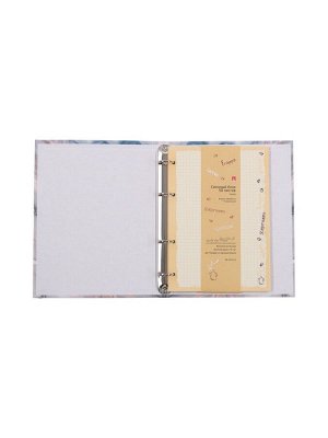 Тетрадь на кольцах 80л кл CARRARA, со смен блоком, тв обл, бл 60 г/м2