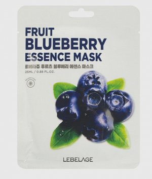 Lebelage Маска-салфетка с черникой Fruit Blueberry Essence Mask