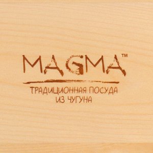 Сковорода Magma «Далат», 25x18x4 см, с ручками, чугун, чёрная
