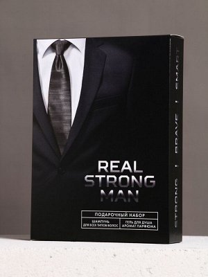 Подарочный набор REAL STRONG MAN, гель для душа и шампунь для волос, 2x200 мл, HARD LINE
