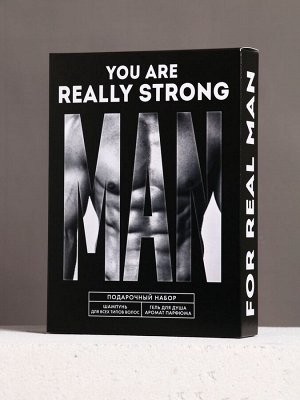 Подарочный набор REALY STRONG, гель для душа и шампунь для волос, 2x250 мл, HARD LINE