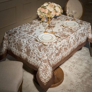 Скатерть ROYAL GARDEN 140x180 см, белая, 100% хлопок, твил с водоотталкивающей пропиткой, 1 шт.