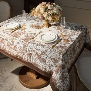 Скатерть ROYAL GARDEN 140x180 см, белая, 100% хлопок, твил с водоотталкивающей пропиткой, 1 шт.