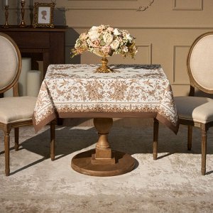 Скатерть ROYAL GARDEN 110x140 см, белая, 100% хлопок, твил с водоотталкивающей пропиткой, 1 шт.