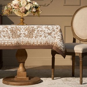 Скатерть ROYAL GARDEN 110x140 см, белая, 100% хлопок, твил с водоотталкивающей пропиткой, 1 шт.