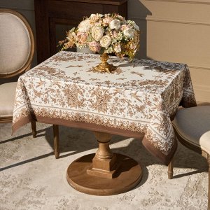 Скатерть ROYAL GARDEN 110x140 см, белая, 100% хлопок, твил с водоотталкивающей пропиткой, 1 шт.
