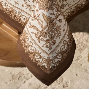 Скатерть ROYAL GARDEN 110x140 см, белая, 100% хлопок, твил с водоотталкивающей пропиткой, 1 шт.