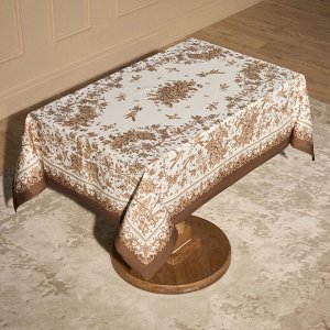 Скатерть ROYAL GARDEN 110x140 см, белая, 100% хлопок, твил с водоотталкивающей пропиткой, 1 шт.