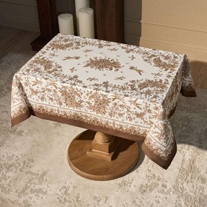 Скатерть ROYAL GARDEN 110x140 см, белая, 100% хлопок, твил с водоотталкивающей пропиткой, 1 шт.