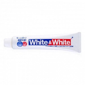 LION Зубная паста White&White отбеливание мята с кальцием и фтором туба 150 гр.