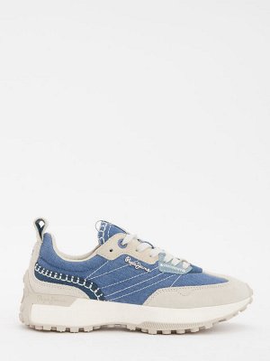 Женские кроссовки из денима PEPE JEANS LUCKY DENIM Артикул 4315808, синий