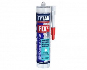 Герметик специальный Tytan Professional клей-герметик монтажный Fix2 Instant Invisible (Мгновенный Невидимый) 290 мл.(6 шт/кор)