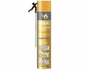 Пеногерметик KimTec «V6» MIDI всесезонная, 510 г (1/12)