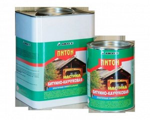 Мастика АНЛЕС битум-каучуковая "Питон", 1л(0,8кг) 6 шт/уп
