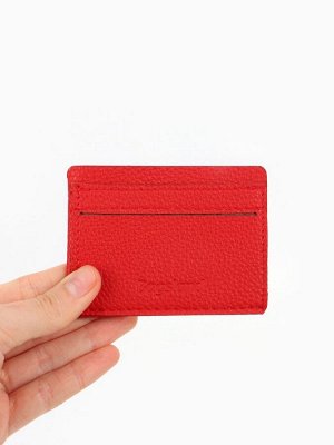 Картхолдер Bagsland, на 4 карты, отдел для купюр, красный