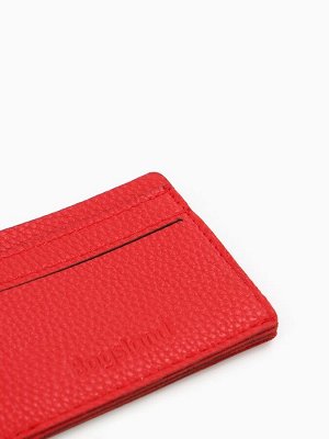 Картхолдер Bagsland, на 4 карты, отдел для купюр, красный