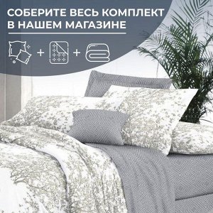 Простыня Евро 240*220 см, сатин "Престиж" (Сказки леса (компаньон))