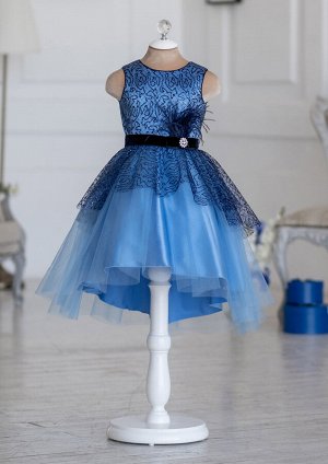 Гламур нарядное платье голубой