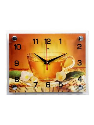 Часы настенные: Кухня, «Чай», бесшумные, 20x26 см