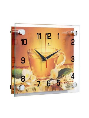 Часы настенные: Кухня, «Чай», бесшумные, 20x26 см