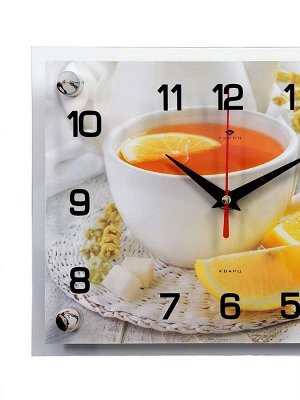 Часы настенные: Кухня, "Чай с лимоном", 20 х 26 см