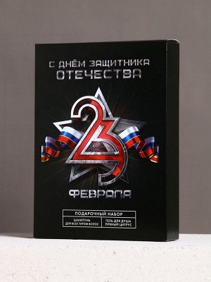 Подарочный набор «С 23 Февраля!»: гель для душа и шампунь для волос, 2x200 мл, HARD LINE