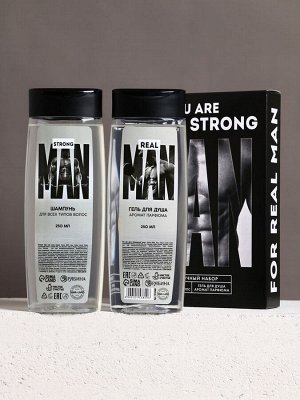 Подарочный набор REALY STRONG, гель для душа и шампунь для волос, 2x250 мл, HARD LINE