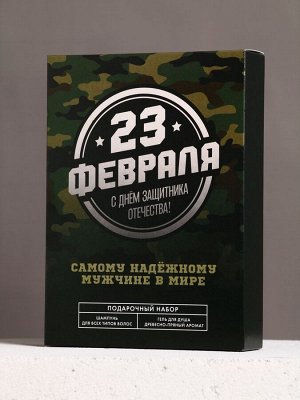 Подарочный набор «С 23 Февраля!»: гель для душа и шампунь для волос, 2x200 мл, HARD LINE