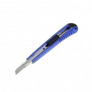 Нож универсальный ТУНДРА, пластиковый корпус, металлическая направляющая, 9 мм