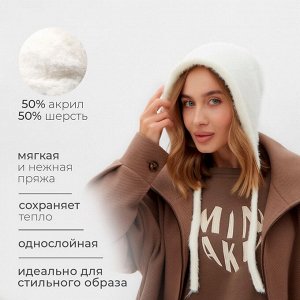 Чепчик женский MINAKU one size 52-58 белый