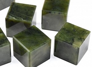 Камни для виски в холщевом мешочке 9 кубиков из нефрита.