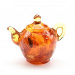 Фигурка из янтаря Чайник 53*36*45мм цв.коньячный, 31г